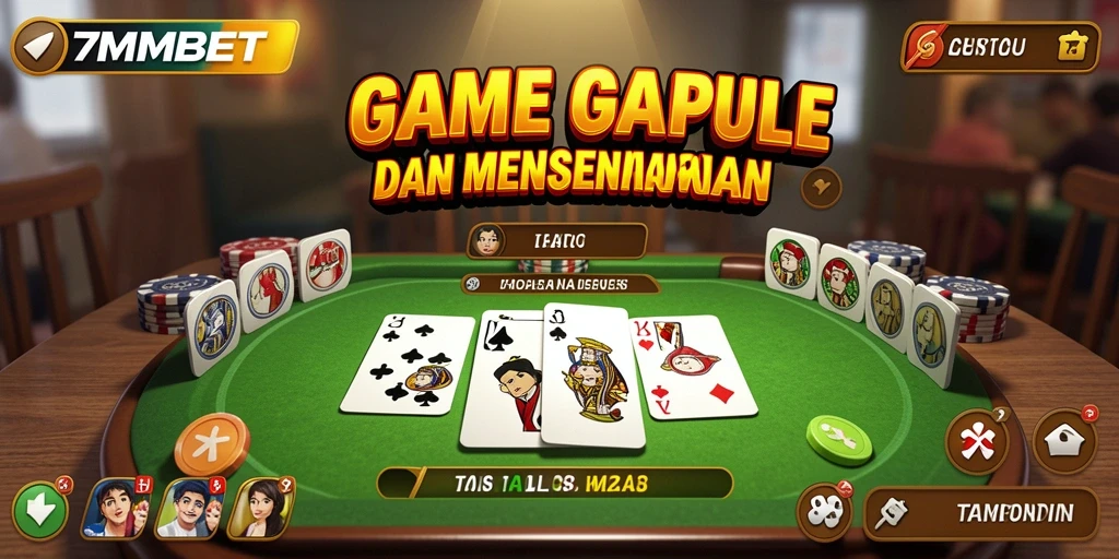 Tampilan gameplay Gaple yang menarik dan interaktif di 7MMBET.