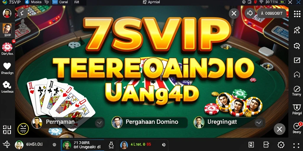 Menampilkan gameplay seru dari permainan Domino 7SVIP.