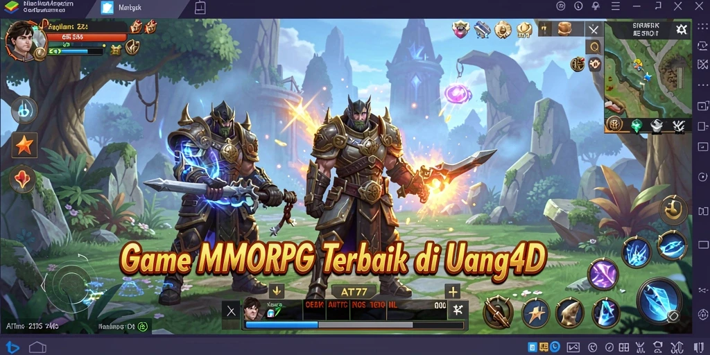 Tampilan gameplay epik dalam dunia MMORPG AT777.