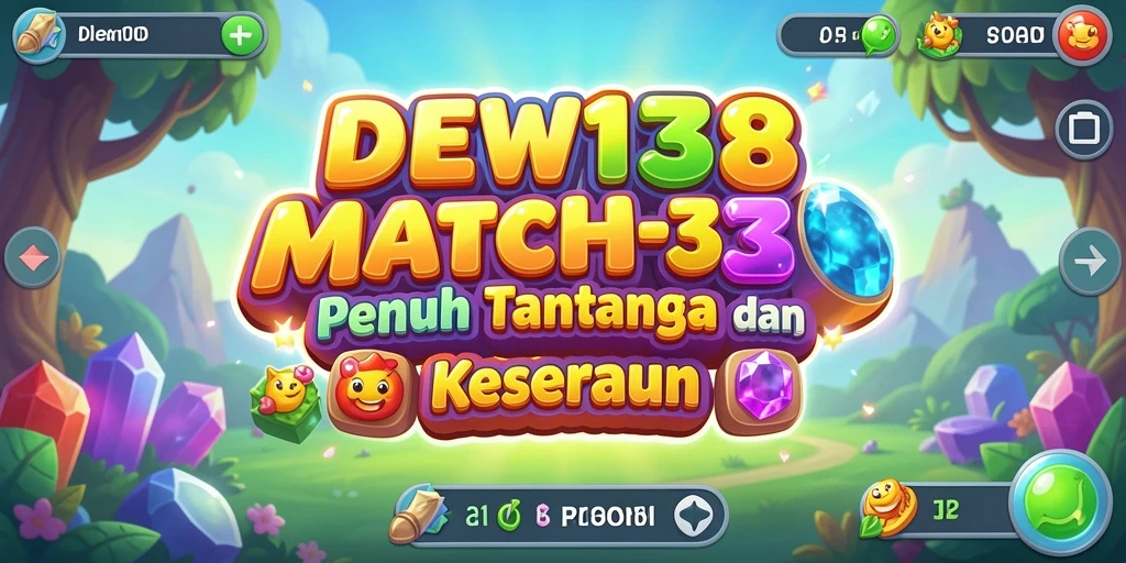 Tampilan gameplay DEWI138 yang seru dalam permainan Match-3.