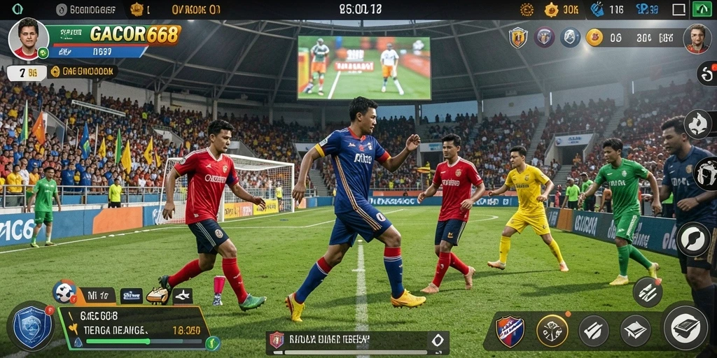 Tampilan gameplay seru dengan berbagai cabang olahraga.