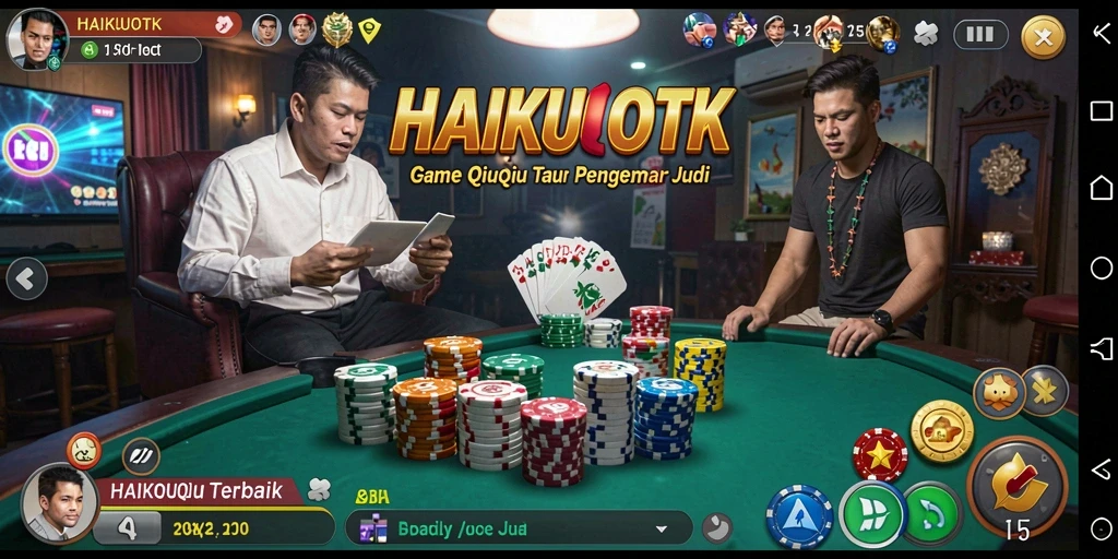 Screenshot HAIKUOTK menampilkan aksi mendebarkan saat bermain QiuQiu.