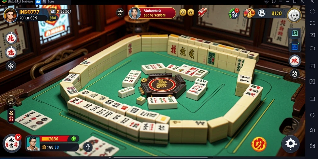 Tampilan menarik dari gameplay Mahjong INDO777 yang memukau.