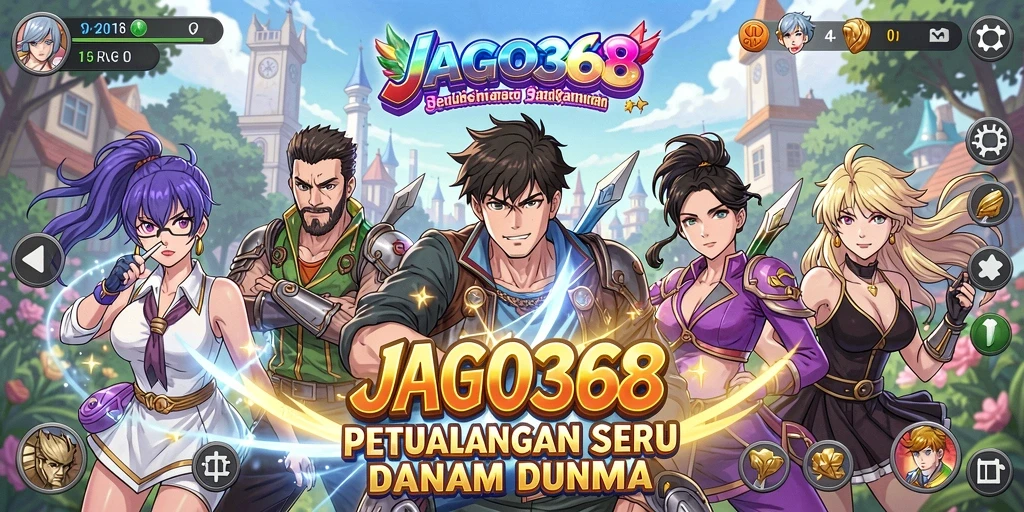 Tampilan gameplay seru JAGO368 menampilkan pertarungan karakter anime.