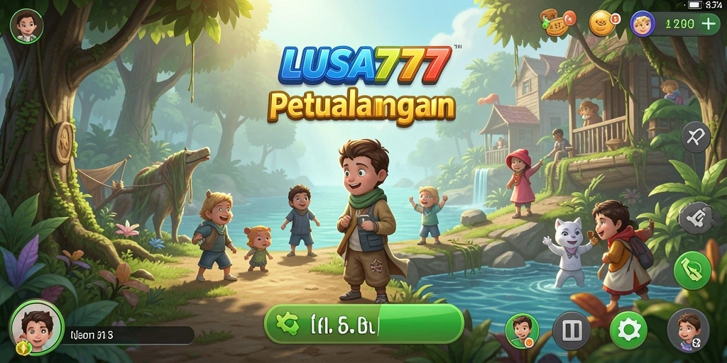 Screenshot LUSA777 menunjukkan aksi seru dalam permainan kasual.
