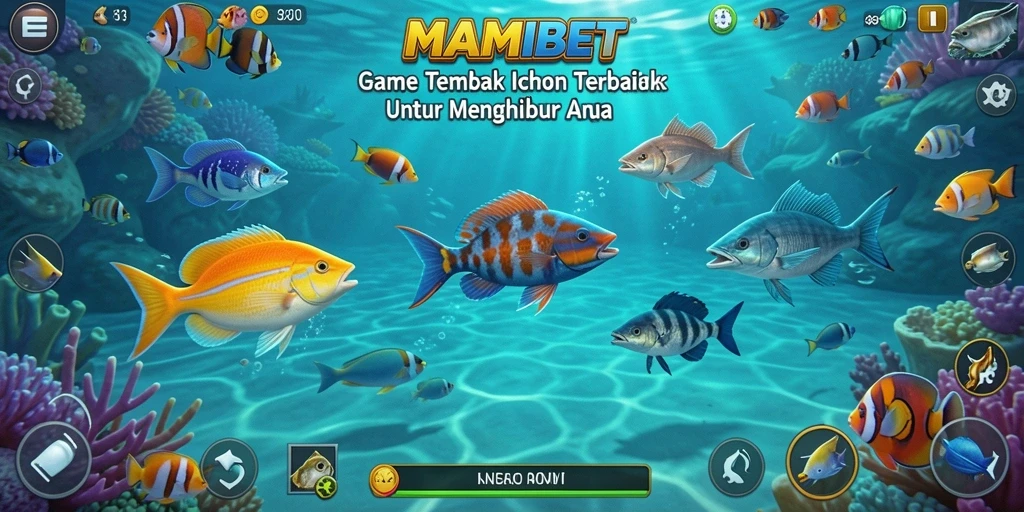 Tangkapan layar gameplay <strong>MAMIBET</strong> menampilkan keseruan berburu ikan di bawah laut.