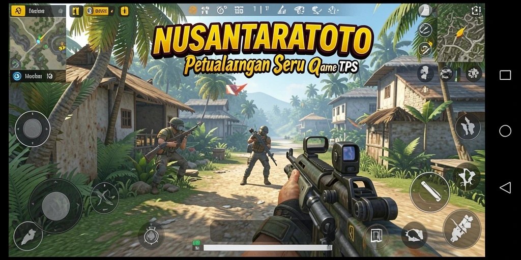 Screenshot NUSANTARATOTO menampilkan aksi seru gameplay TPS.