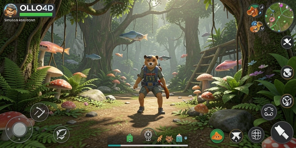 Tampilan gameplay OLLO4D yang menarik dan penuh warna.