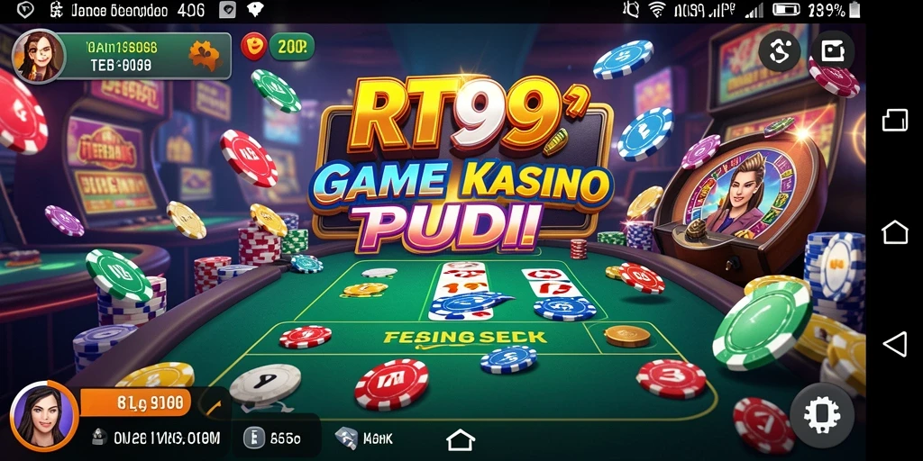 Tampilan screenshot utama RT99 menampilkan keseruan permainan Kasino yang menghibur.