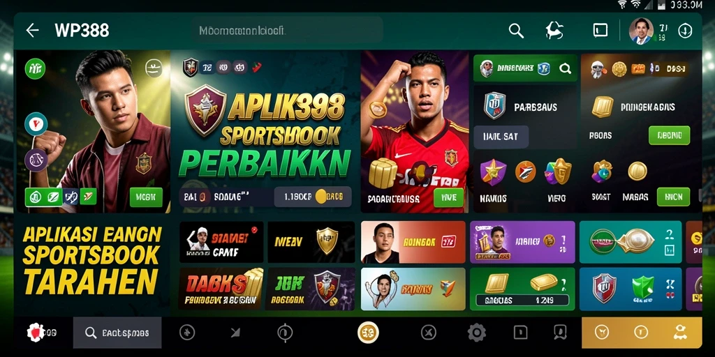 Tampilan gameplay Sportsbook yang menarik dan interaktif di WP888.